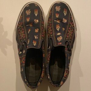 Nintendo Themed Navy Slip-On Shoes